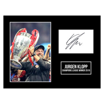 Signed Jurgen Klopp Photo Display 16x12 - Champions League Winner 2019