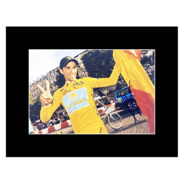 Signed Alberto Contador Photo Display 16x12 - Tour De France Champion 2009