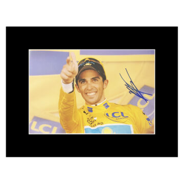 Alberto Contador Signed Photo Display 16x12 - Tour De France Icon Autograph