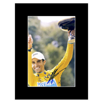 Signed Alberto Contador Photo Display 16x12 - Cycling Autograph
