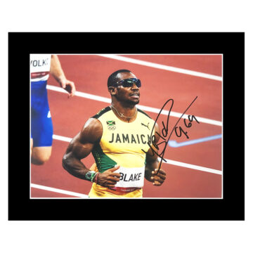 Signed Yohan Blake Photo Display 12×10 – Olympic Icon Autograph