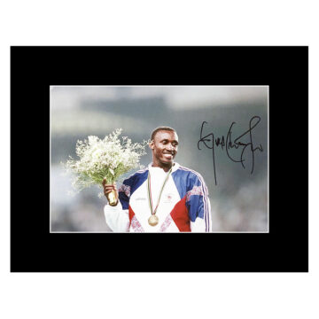Signed Linford Christie Photo Display 16x12 – Olympic 100m Champion 1992