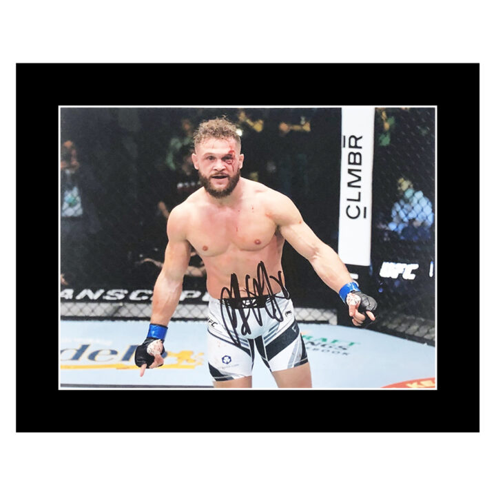 Signed Rafael Fiziev Photo Display 12×10 – UFC Icon Autograph