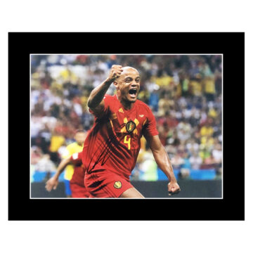 Signed Vincent Kompany Photo Display 12x10 - Belgium Icon Autograph