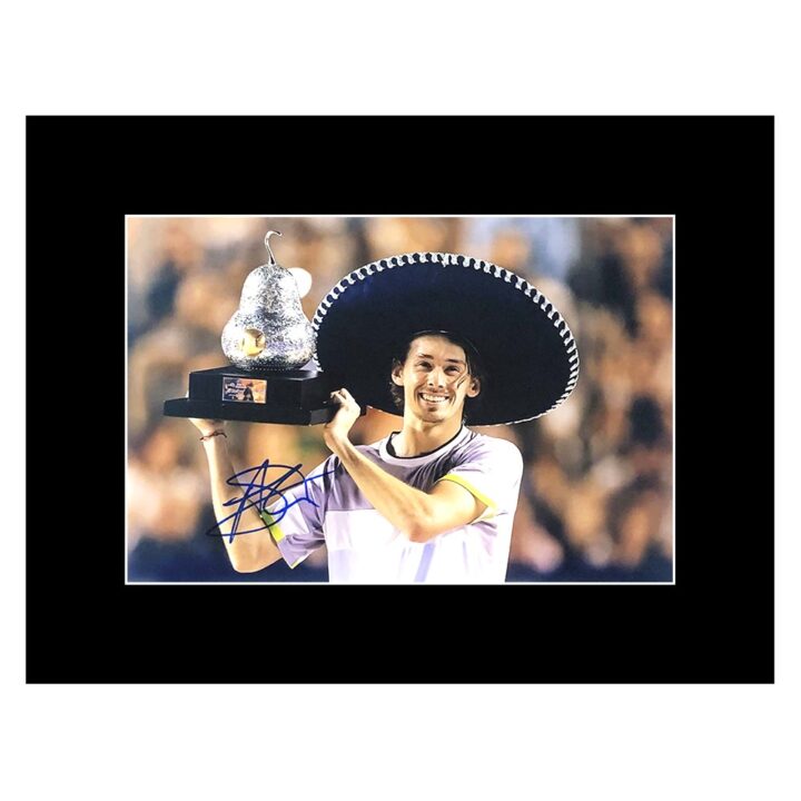 Alex de Minaur Signed Photo Display 16x12 - Tennis Genuine Autograph