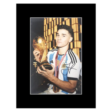 Signed Julian Alvarez Photo Display 16x12 - World Cup Winner 2022