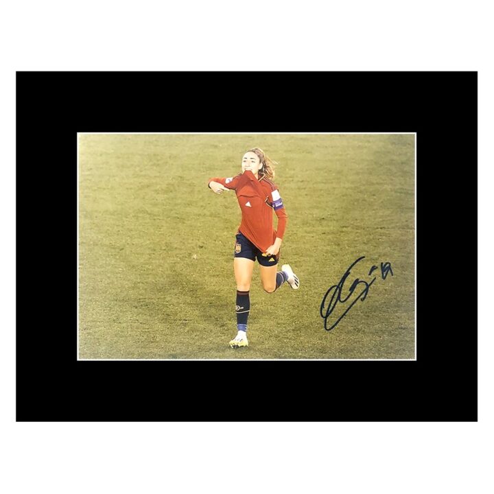 Signed Olga Carmona Photo Display 16x12 - World Cup Final 2023 Goalscorer