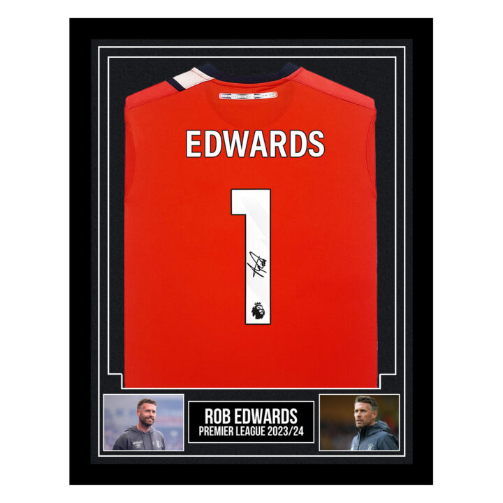 Signed Rob Edwards Framed Shirt - Premier League 2023/24