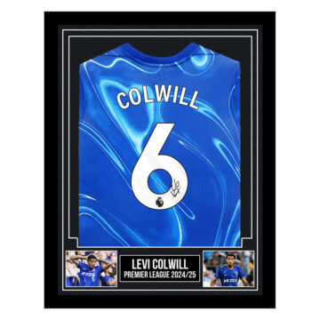 Signed Levi Colwill Framed Shirt - Premier League 2024/25