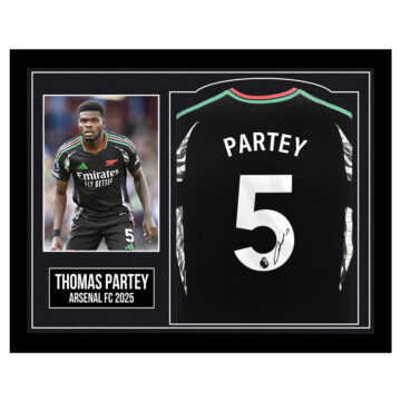 Framed Thomas Partey Signed Shirt - Arsenal FC 2025