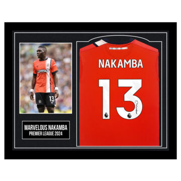 Framed Marvelous Nakamba Signed Shirt - Premier League 2024