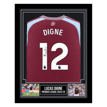 Signed Lucas Digne Framed Shirt - Premier League 2024/25