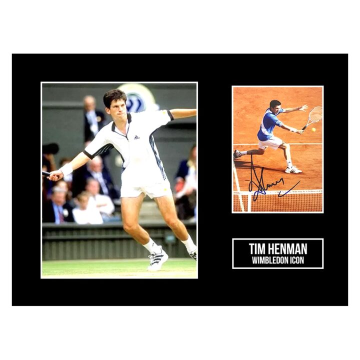 Signed Tim Henman Photo Display 16x12 - Wimbledon Icon