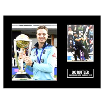 Signed Jos Buttler Photo Display 16x12 - Cricket World Cup Champion 2019