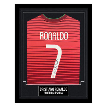 Cristiano Ronaldo Signed Framed Portugal Shirt - World Cup 2014