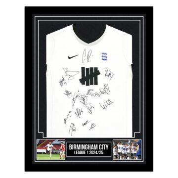 Signed Birmingham City Framed Away Shirt - League One 2024/25