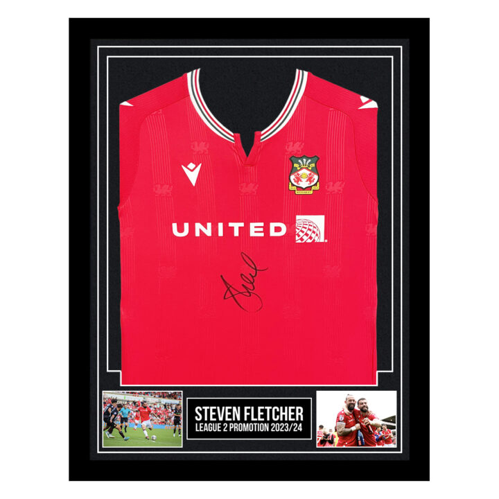 Signed Steven Fletcher Framed Shirt - League 2 Promotion 2023/24