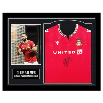 Framed Ollie Palmer Signed Shirt - League 2 Promotion 2024