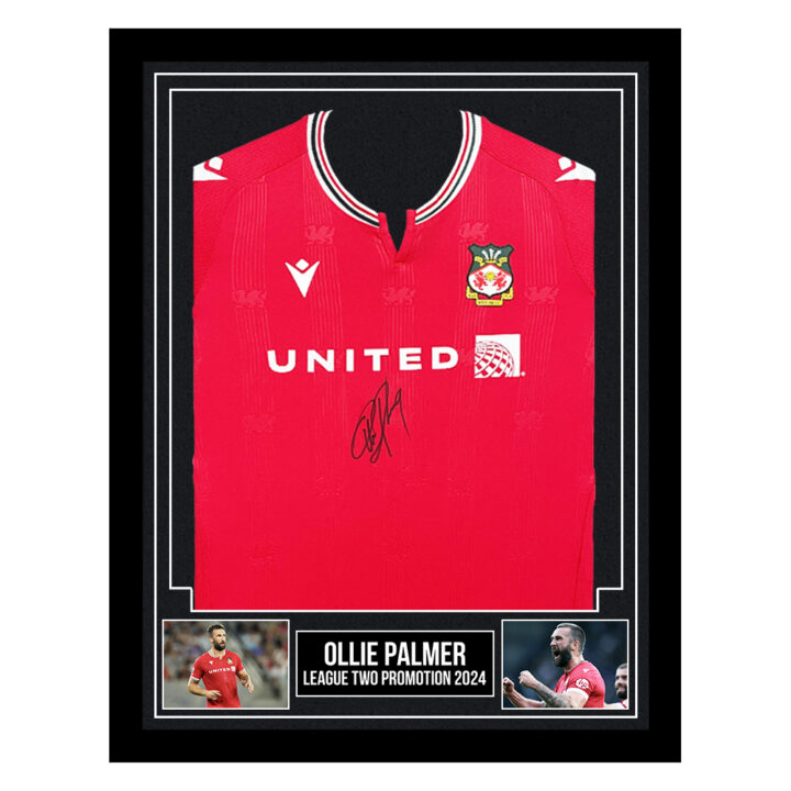 Signed Ollie Palmer Framed Shirt - League Two Promotion 2024