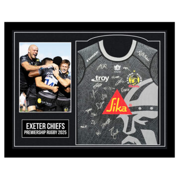 Framed Exeter Chiefs Signed Shirt - Premiership Rugby 2025