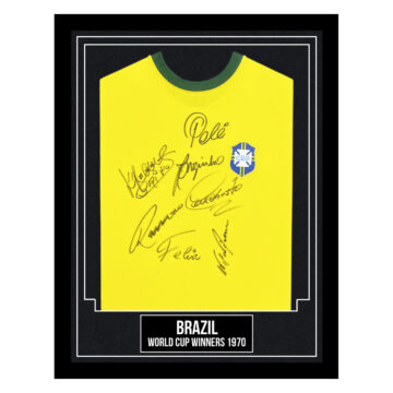 Brazil Signed Framed Shirt - World Cup Winners 1970