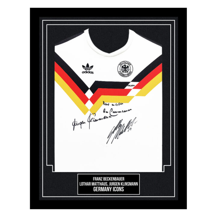 Beckenbauer, Matthaus & Klinsmann Signed Framed Shirt - Germany Icons