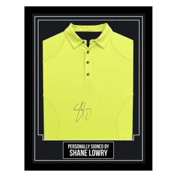 Framed Shane Lowry Signed Shirt - Golf Autograph