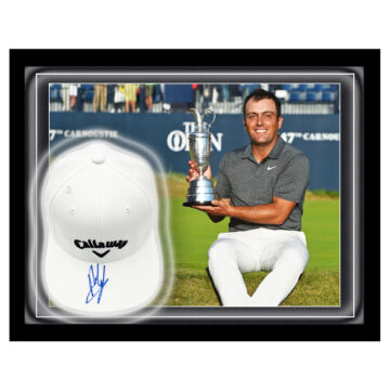 Signed Francesco Molinari Hat Framed Dome - The Open Champion 2018