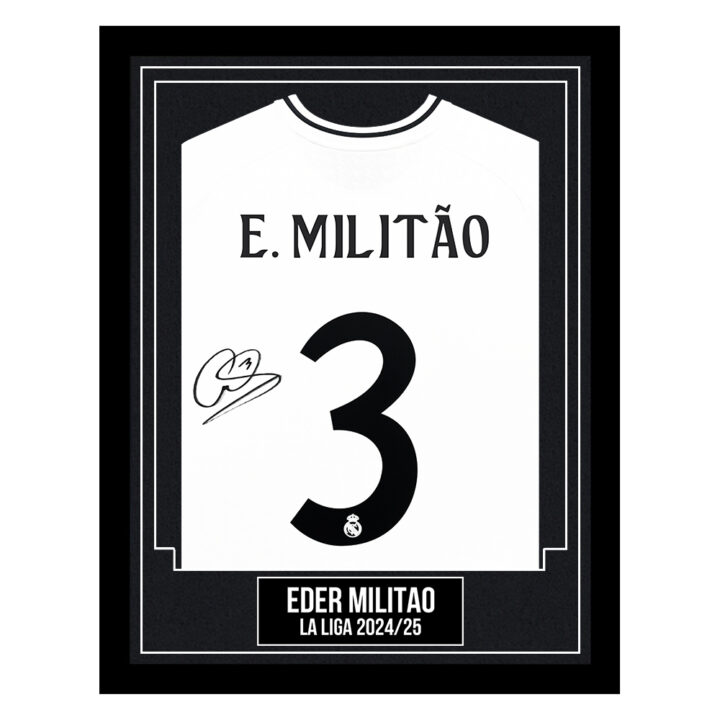 Eder Militao Signed Framed Shirt - La Liga 2024/25