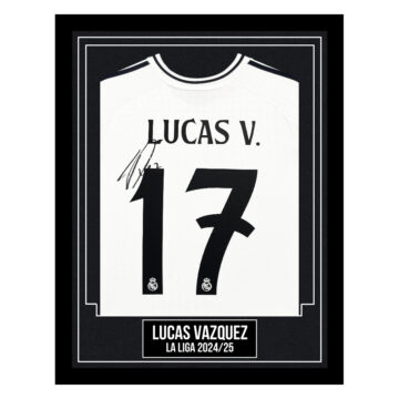Lucas Vazquez Signed Framed Shirt - La Liga 2024/25
