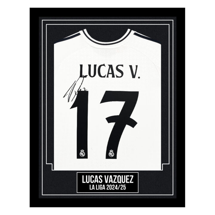 Lucas Vazquez Signed Framed Shirt - La Liga 2024/25
