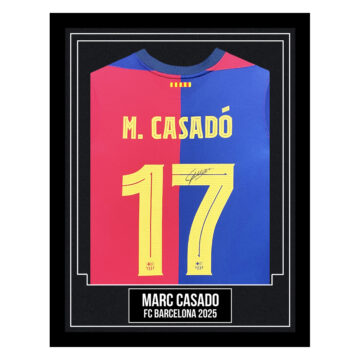 Marc Casado Signed Framed Shirt - FC Barcelona 2025
