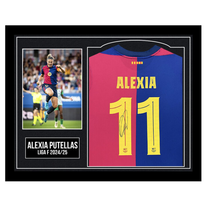 Framed Alexia Putellas Signed Shirt - Liga F 2024/25