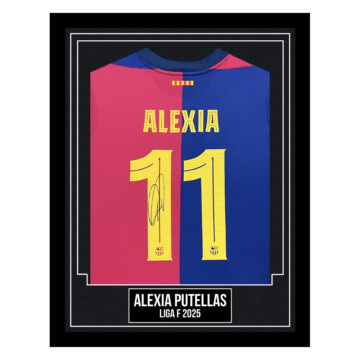 Alexia Putellas Signed Framed Shirt - Liga F 2025