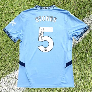 Signed John Stones Shirt - Manchester City 2025