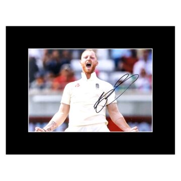 Signed Ben Stokes Photo Display 16x12 - England Cricket Icon