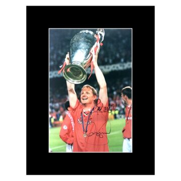 Signed David May Photo Display - Champions League Winner 1999