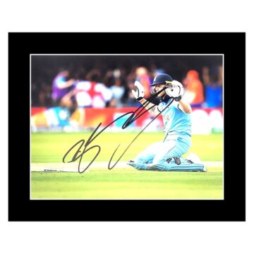 Signed Ben Stokes Photo Display 12x10 - England CWC Final 2019