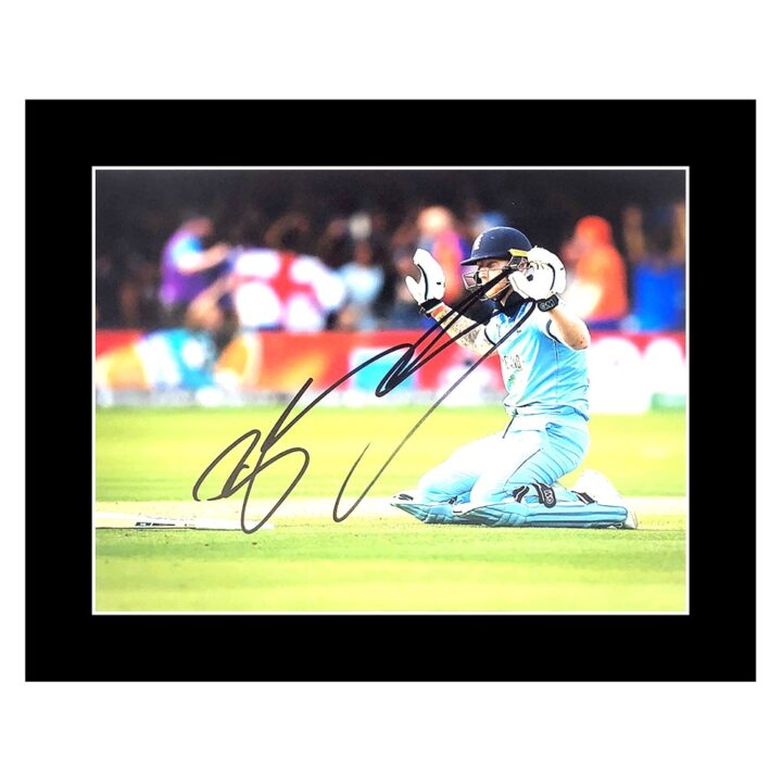 Signed Ben Stokes Photo Display 12x10 - England CWC Final 2019