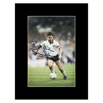 Bryan Robson Signed Photo Display 8x6 - England Captain