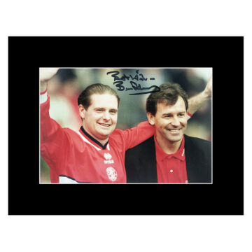 Autograph Bryan Robson Photo Display 8x6 - Middlesbrough FC Icon