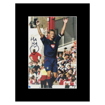 Signed Teddy Sheringham Photo Display 8x6 - Portsmouth FC Icon