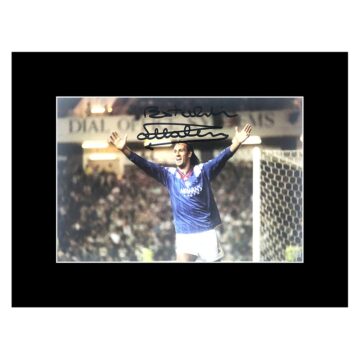 Signed Mark Hateley Photo Display 8x6 - Glasgow Rangers Football Club