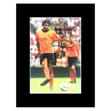 Signed Pierre van Hooijdonk Photo Display 8x6 - Holland Icon