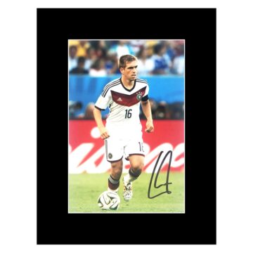 Autograph Philipp Lahm Photo Display 8x6 - Germany World Cup 2014