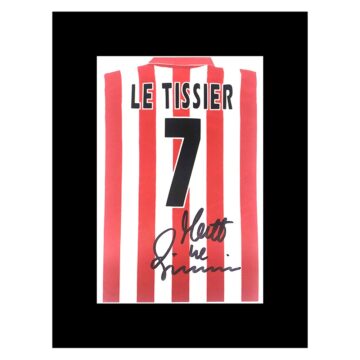 Matt Le Tissier Signed Photo Display 8x6 - Southampton F.C. Legend