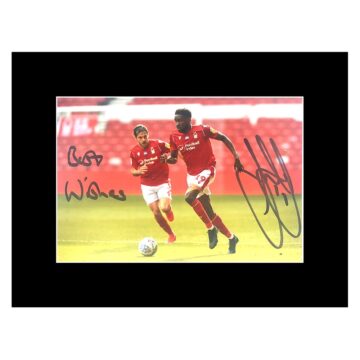 Sammy Ameobi Signed Photo Display 8x6 - Nottingham Forest Icon