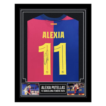 Signed Alexia Putellas Framed Shirt - FC Barcelona Femeni 2025