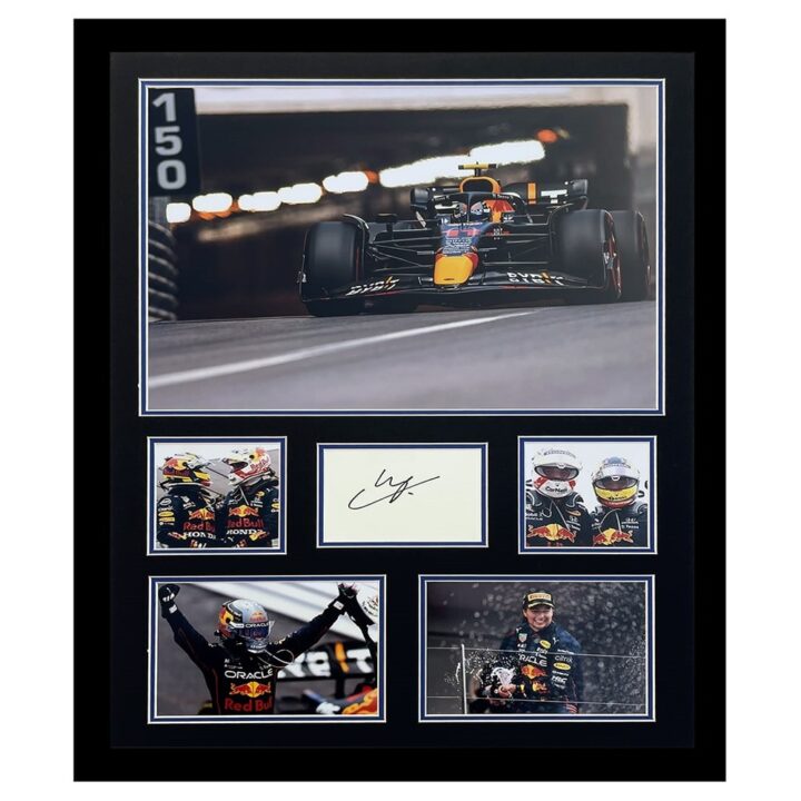 Signed Sergio Perez Large Framed Display - Formula 1 Icon