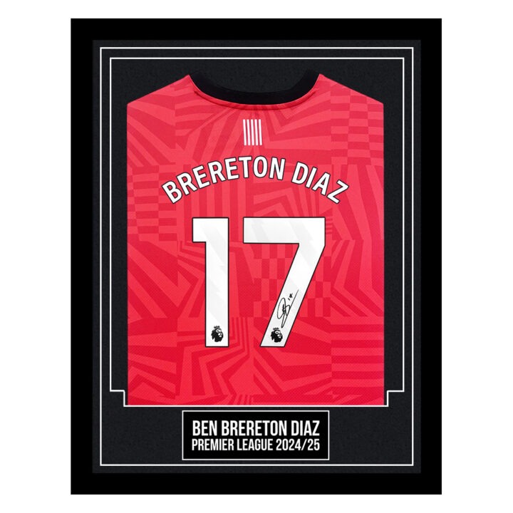 Ben Brereton Diaz Signed Framed Shirt - Premier League 2024/25